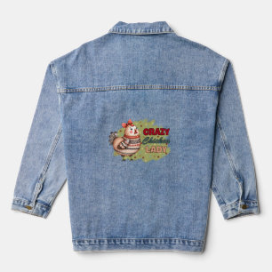 Crazy Chicken Lady Denim Jacket