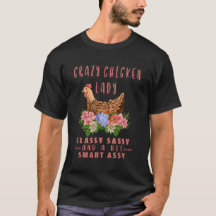 Crazy Chicken Lady Farmer Mum Mama T-Shirt