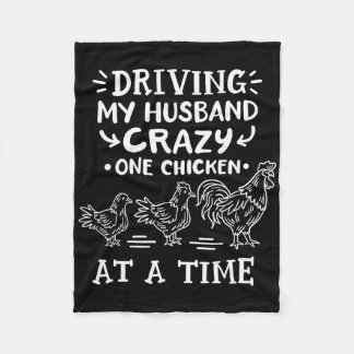 Crazy Chicken Lady Funny Chicken Small Fleece Blanket
