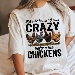 Crazy Chicken Lady Funny Farm Quote Tri-Blend Shirt