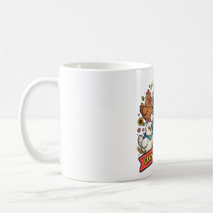 Crazy Chicken Lady Funny Pet Art Coffee Mug