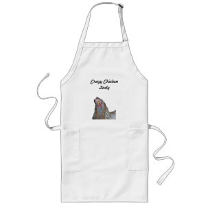 Crazy Chicken Lady Long Apron