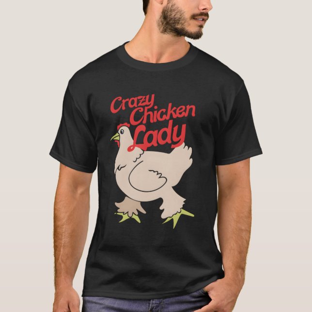 Crazy Chicken Lady Long Sleeve Tshirt Chicken Love (Front)