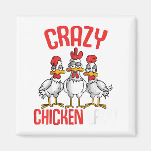 Crazy Chicken Lady Women _1  Magnet