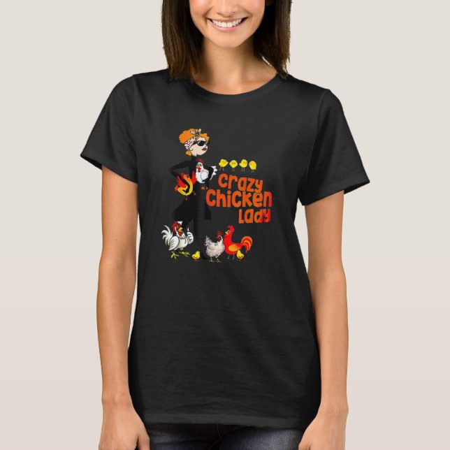Crazy Chicken Lady Women T-Shirt (Front)