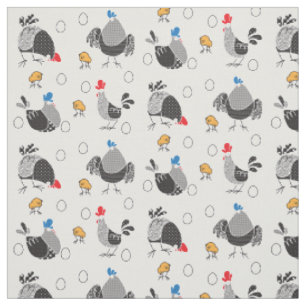 Crazy chickens fabric
