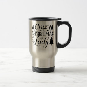 Crazy Christmas Lady-45322 Travel Mug