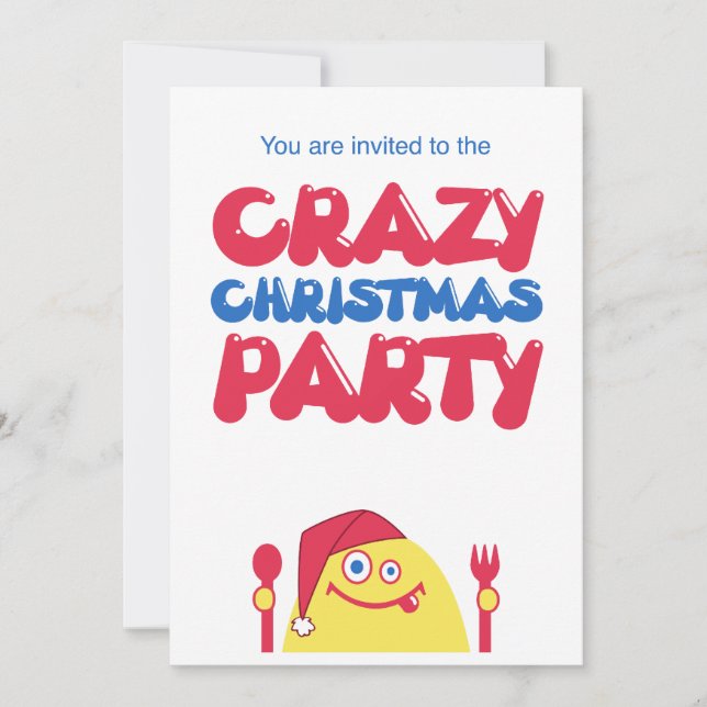 Crazy Christmas Party Invitation (Front)