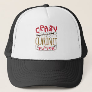 Crazy Clarinet Player Clarinetist Trucker Hat