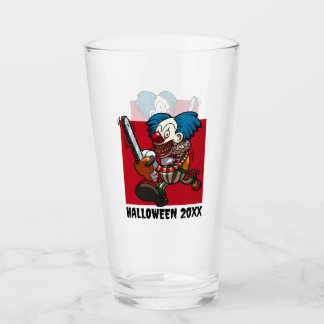 Crazy Clown Add The Year Halloween Party Cartoon Glass