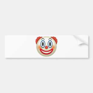 Crazy Clown Emoji Bumper Sticker