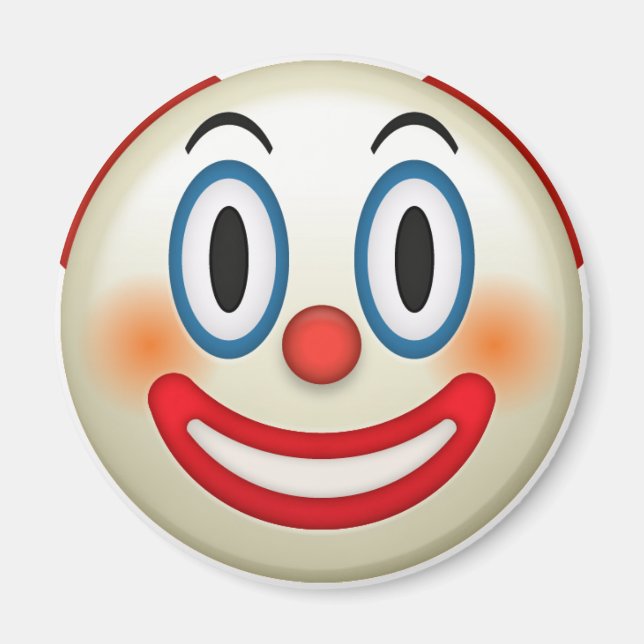 Crazy Clown Emoji Magnet (Front)