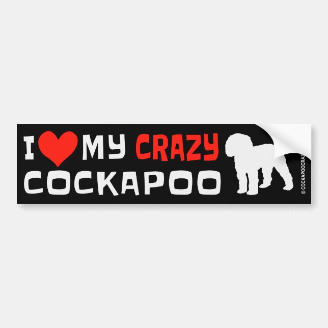 Crazy Cockapoo Bumper Sticker (Front)