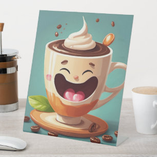 Crazy Coffee -Pedestal Sign