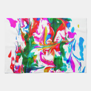 Crazy colors tea towel