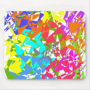 Crazy Colour Polygon Texture Mousepad