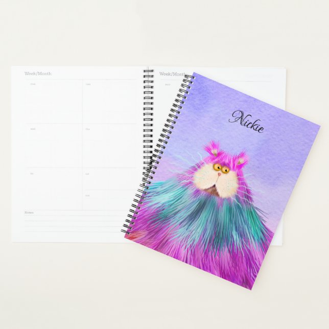 Crazy Colourful Cat  Planner (Display)