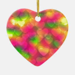 Crazy Colours, Hearts Bokeh-Heart Ornament