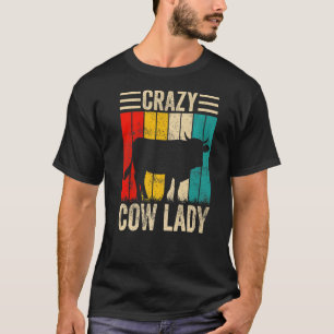 Crazy Cow Lady Vintage Cow T-Shirt