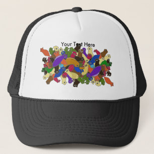 Crazy Cross Eyed Planarian Worms redesigned Trucker Hat