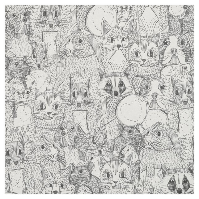 crazy cross stitch critters fabric (Swatch)