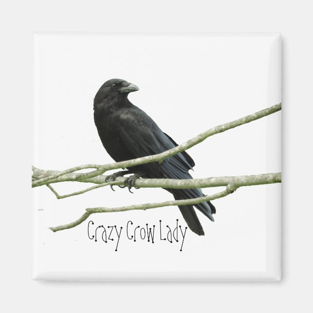 Crazy Crow Lady Magnet (Front)