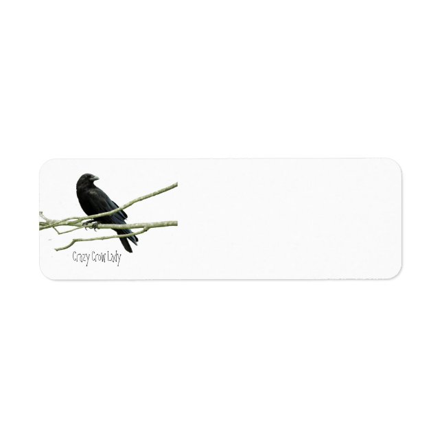 Crazy Crow Lady Return Address Labels (Front)