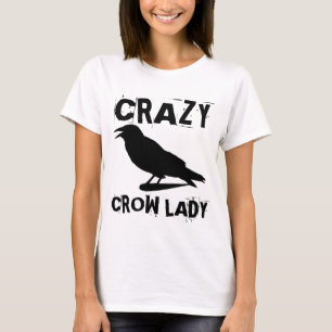 CRAZY CROW LADY T-SHIRTS