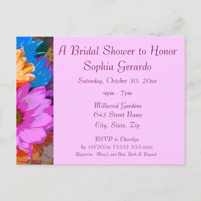 "Crazy Daisies" (1) - Bridal Shower Invitation (Front)