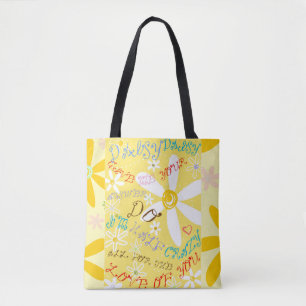 Crazy Daisy Tote Bag