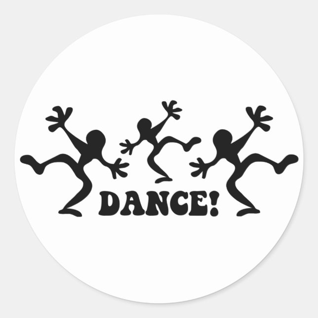 Crazy Dancers Dancing Classic Round Sticker (Front)