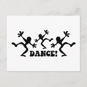 Crazy Dancers Dancing Postcard