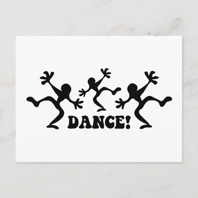 Crazy Dancers Dancing Postcard (Front)