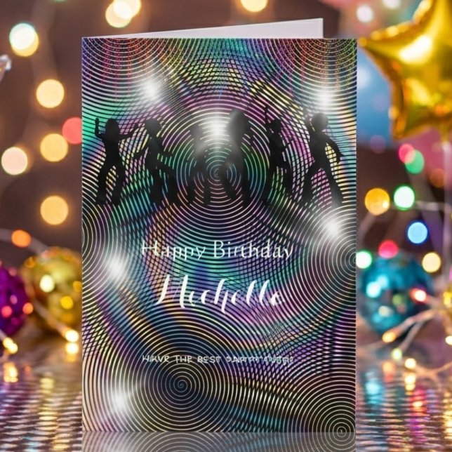Crazy disco psychedelic birthday greeting card (Creator Uploaded)
