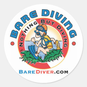 Crazy Diver Bare Diver Sticker