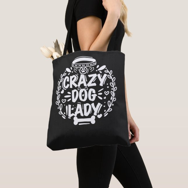 Crazy Dog Lady Dog Mum Tote Bag (Close Up)