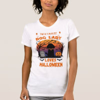 Crazy Dog Lady Loves Halloween Poodle Pumpkin Tomb