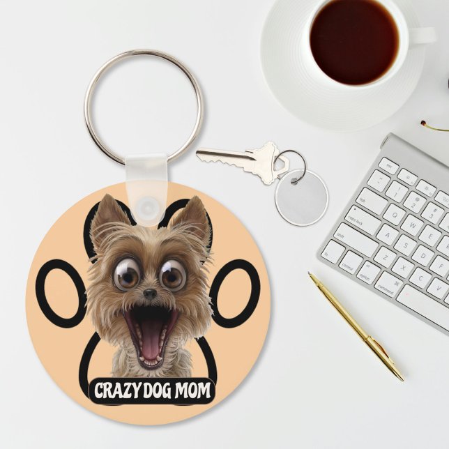 Crazy Dog Mum-Crazy Dog Keychain (Creator Uploaded)