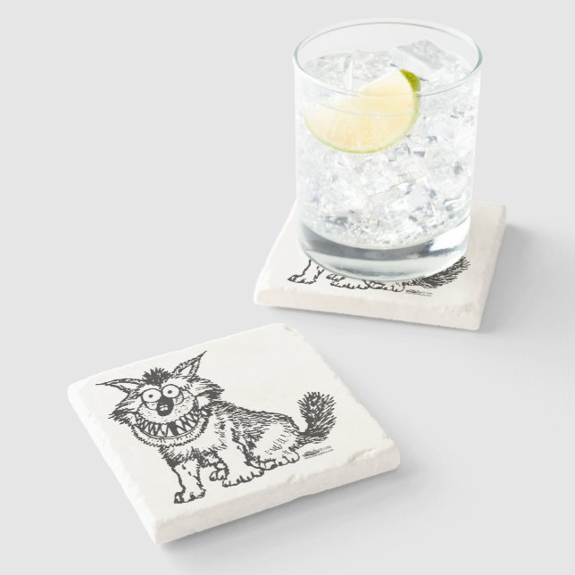 Crazy Dog Stone Coaster (Side)