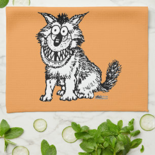 Crazy Dog Tea Towel