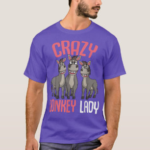Crazy Donkey Lady Donkey Lover Women T-Shirt