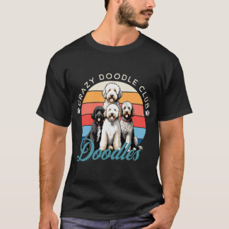 Crazy Doodle Club Dog Lovers Doodle Mum Dad T-Shirt