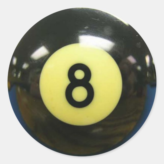Crazy Eights 8) Classic Round Sticker (Front)