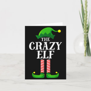 Crazy Elf Matching Family Group Christmas Party Py Card
