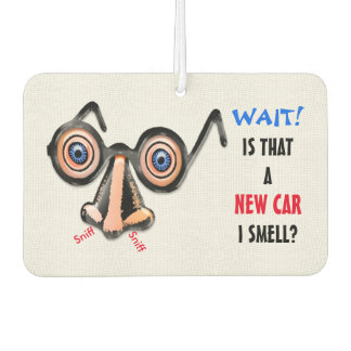 Crazy Eyes Nose Glasses Smells New Car Air Freshener