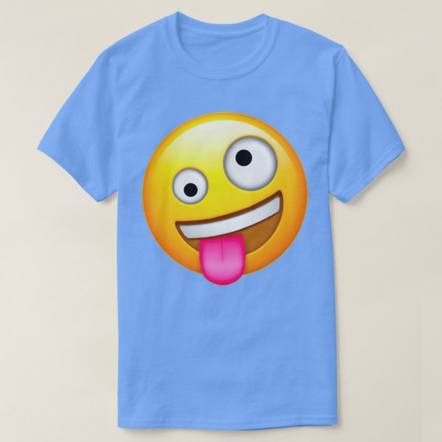 Crazy Face Emoji T-Shirt (Design Front)