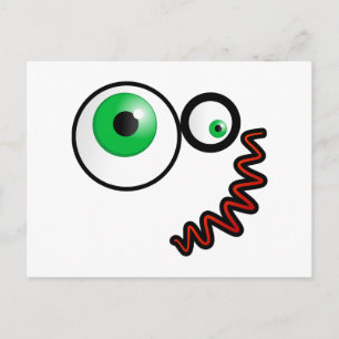 Crazy Face Postcard