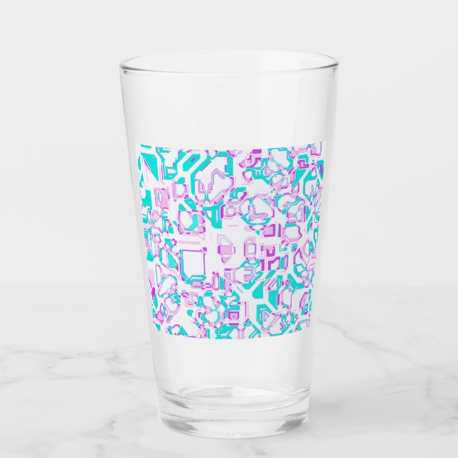 crazy fantasy maps white and aqua glass (Front)