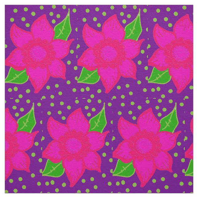 crazy flower pattern fabric (Swatch)