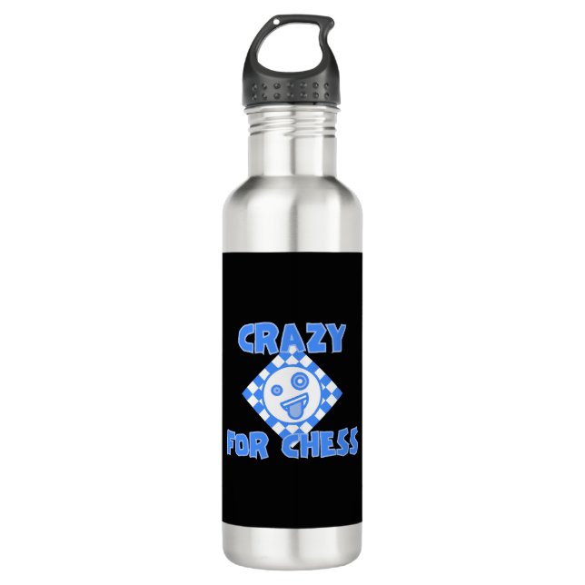 Crazy for chess 710 ml water bottle (Front)